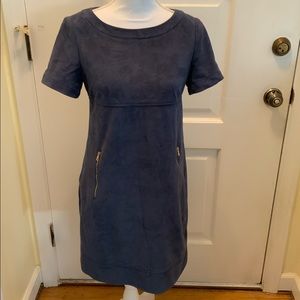 Phoebe Couture “suede” dress size 2 Blue